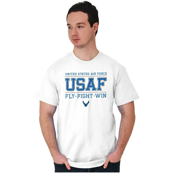 US Air Force Fly Fight Win Athletic Men's Graphic T Shirt Tees Brisco Brands M