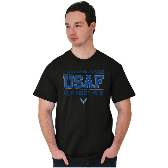 US Air Force Fly Fight Win Athletic Men's Graphic T Shirt Tees Brisco Brands S