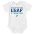 thumbnail image 1 of US Air Force Fly Fight Win Athletic Romper Boys or Girls Infant Baby Brisco Brands 18M, 1 of 6
