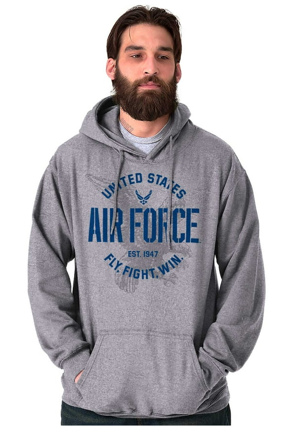 US Air Force Fly Fight Win Eagle Hoodie Sweatshirt Women Men Brisco Brands S
