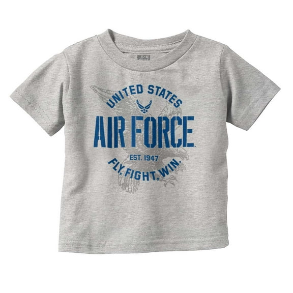 US Air Force Fly Fight Win Eagle Toddler Boy Girl T Shirt Infant Toddler Brisco Brands 6M