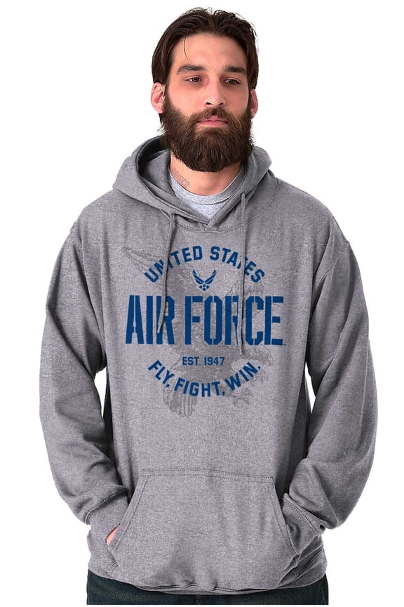 Fly Fight Win Eagle Unisex Plus Fleece Graphic Hoodie Brisco Brands 4X