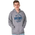thumbnail image 1 of US Air Force Fly Fight Win Eagle Zip Up Hoodie Men's Women's Brisco Brands S, 1 of 6