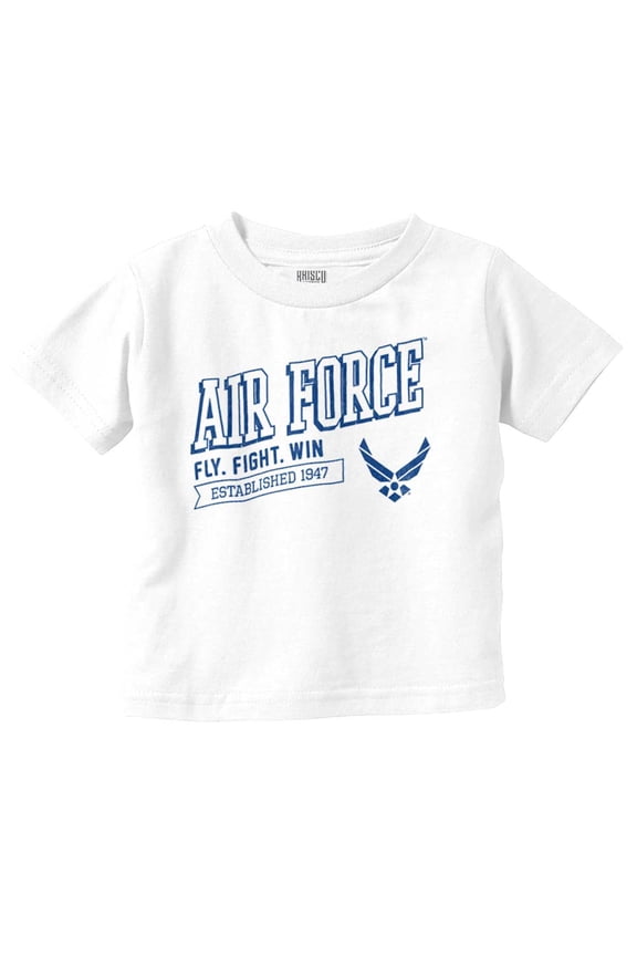 US Air Force Fly Fight Win Est 1947 Toddler Boy Girl T Shirt Infant Toddler Brisco Brands 12M