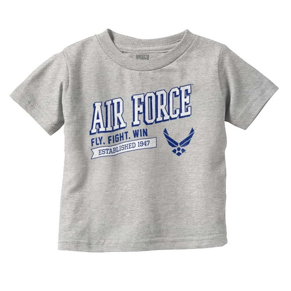 US Air Force Fly Fight Win Est 1947 Toddler Boy Girl T Shirt Infant Toddler Brisco Brands 6M
