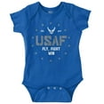 thumbnail image 1 of US Air Force Fly Fight Win Logo Romper Boys or Girls Infant Baby Brisco Brands 18M, 1 of 7