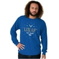 thumbnail image 1 of US Air Force Fly Fight Win Logo Unisex Plus Size Long Sleeve Tee Shirt Brisco Brands 2X, 1 of 5
