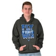 thumbnail image 1 of US Air Force Fly Fight Win Slogan Hoodie Sweatshirt Women Men Brisco Brands 4X, 1 of 6