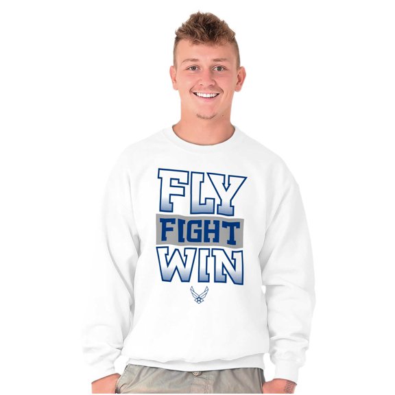 US Air Force Fly Fight Win Slogan Sweatshirt for Men or Women Brisco Brands S