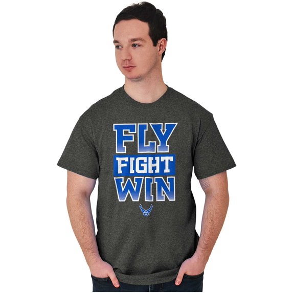 US Air Force Fly Fight Win Slogan Unisex Plus Size Graphic Tee Brisco Brands 4X
