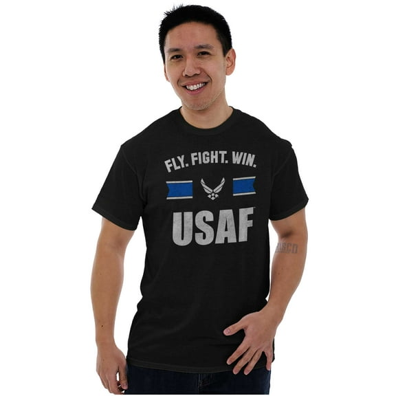 US Air Force Fly Fight Win USAF Men's Graphic T Shirt Tees Brisco Brands S