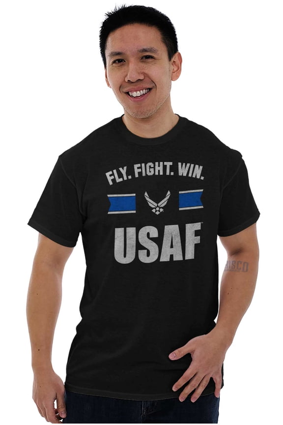 US Air Force Fly Fight Win USAF Men's Graphic T Shirt Tees Brisco Brands S