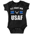 thumbnail image 1 of US Air Force Fly Fight Win USAF Romper Boys or Girls Infant Baby Brisco Brands 12M, 1 of 6