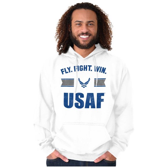 US Air Force Fly Fight Win USAF Unisex Plus Size Hoodie Brisco Brands 4X
