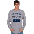 thumbnail image 1 of US Air Force Fly Fight Win USAF Unisex Plus Size Long Sleeve Tee Shirt Brisco Brands 3X, 1 of 5