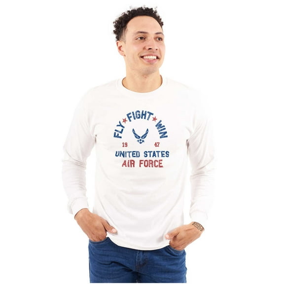 US Air Force Fly Fight Win Vintage Long Sleeve TShirt Men Women Brisco Brands S