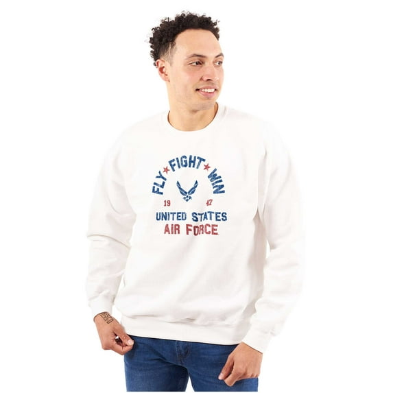 US Air Force Fly Fight Win Vintage Sweatshirt for Men or Women Brisco Brands L