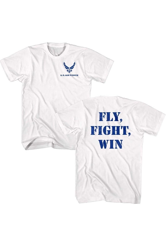 US Air Force Fly Fight Win White Adult T-Shirt 6Xl ***F&B***