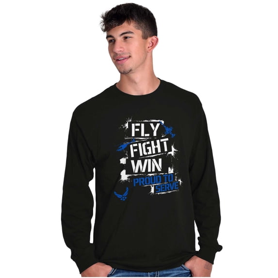 US Air Force Fly Fight Wind Pride Long Sleeve TShirt Men Women Brisco Brands S