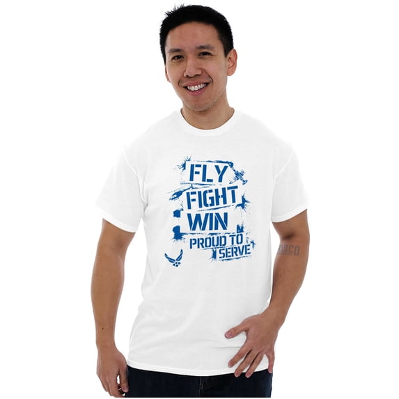 US Air Force Fly Fight Wind Pride Men's Graphic T Shirt Tees Brisco Brands M