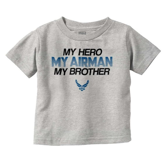 US Air Force Hero Airman Brother Toddler Boy Girl T Shirt Infant Toddler Brisco Brands 2T