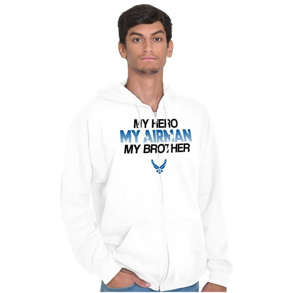 US Air Force Hero Airman Brother Zip Up Hoodie Men's Women's Brisco Brands X