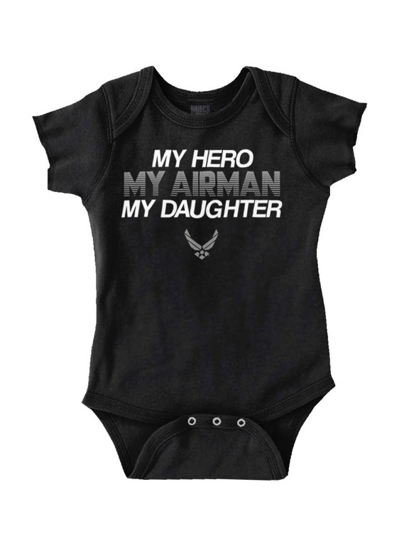 US Air Force Hero Airman Daughter Romper Boys or Girls Infant Baby Brisco Brands 12M