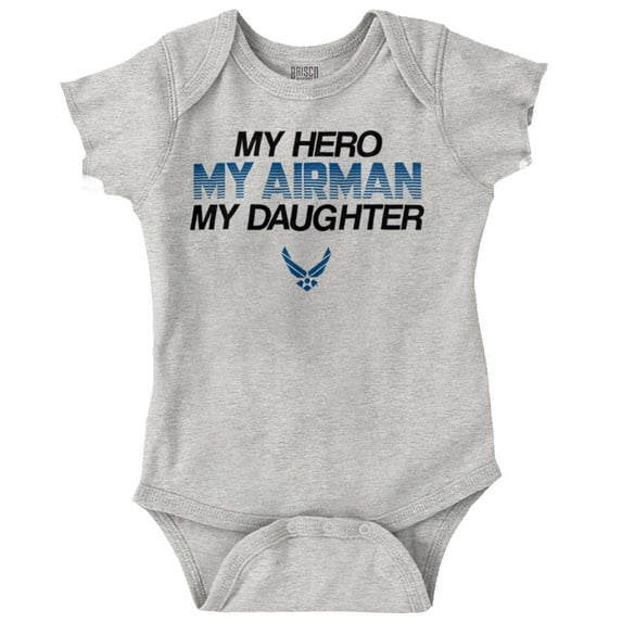 US Air Force Hero Airman Daughter Romper Boys or Girls Infant Baby Brisco Brands 6M