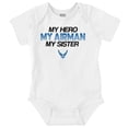 thumbnail image 1 of US Air Force Hero Airman Sister Romper Boys or Girls Infant Baby Brisco Brands 12M, 1 of 6