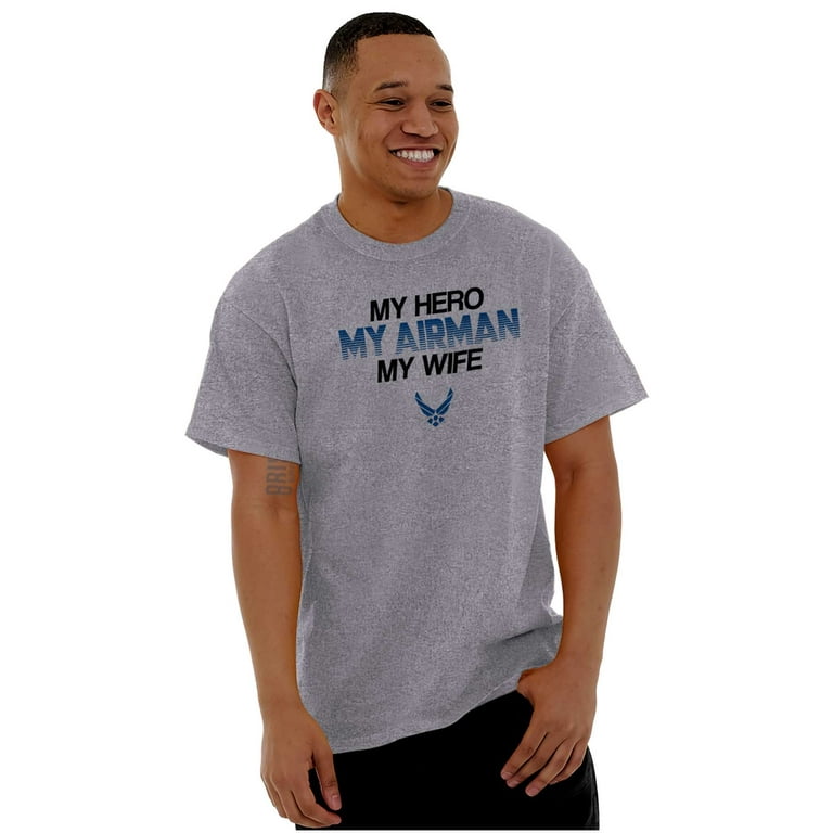 US Air Force Hero Airman Wife Men's Graphic T Shirt Tees Brisco Brands 3X -  Walmart.com