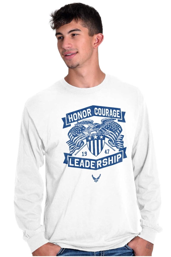 US Air Force Honor Courage Leadership Long Sleeve TShirt Men Women Brisco Brands S