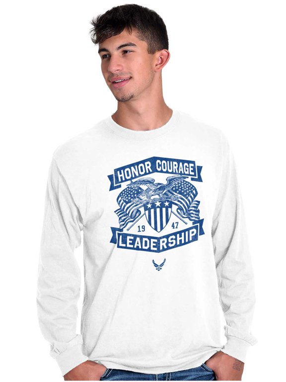 US Air Force Honor Courage Leadership Long Sleeve TShirt Men Women Brisco Brands S