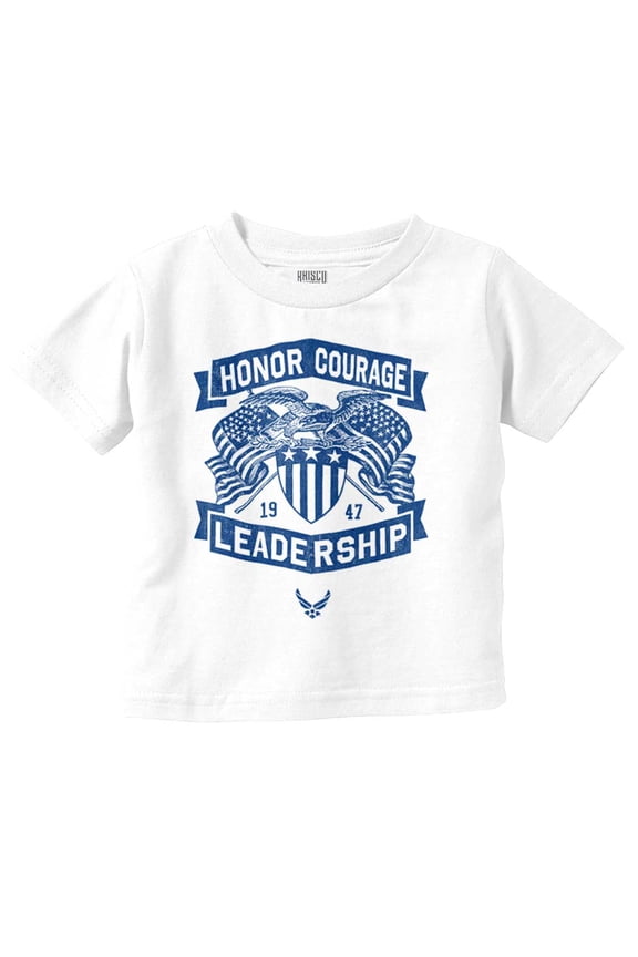 US Air Force Honor Courage Leadership Toddler Boy Girl T Shirt Infant Toddler Brisco Brands 24M