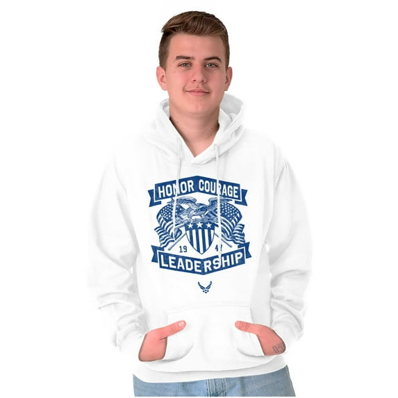 US Air Force Honor Courage Leadership Unisex Plus Size Hoodie Brisco Brands 4X