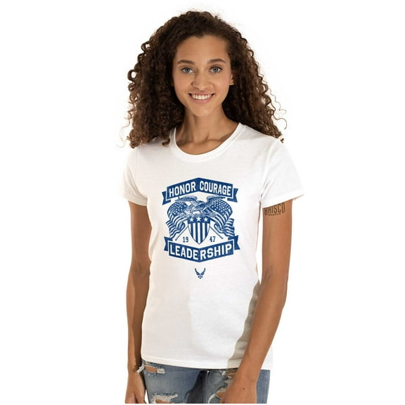 US Air Force Honor Courage Leadership Women's T Shirt Ladies Tee Brisco Brands S