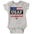 thumbnail image 1 of US Air Force Honor Value USA Flag Romper Boys or Girls Infant Baby Brisco Brands 12M, 1 of 6