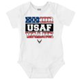 thumbnail image 1 of US Air Force Honor Value USA Flag Romper Boys or Girls Infant Baby Brisco Brands 24M, 1 of 6