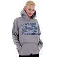 thumbnail image 1 of US Air Force Hubby Defending Freedom Hoodie Sweatshirt Women Brisco Brands S, 1 of 1