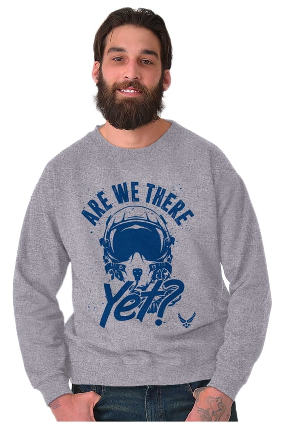 US Air Force Humor Are We There Yet Unisex Plus Size Sweatshirt Brisco Brands 4X