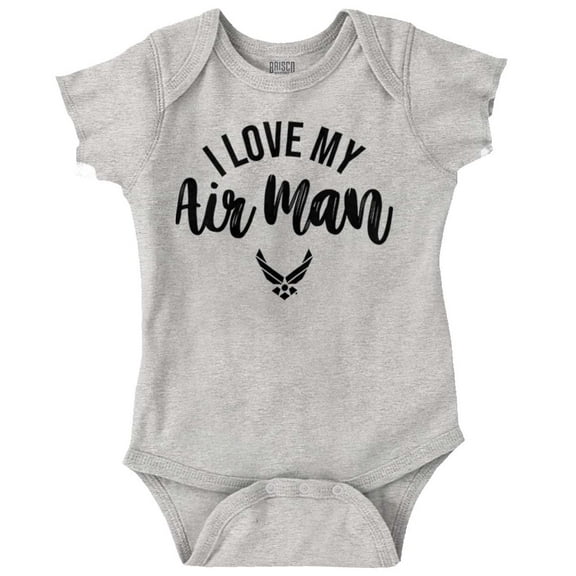 US Air Force I Love My USAF Man Bodysuit Jumper Girls Infant Baby Brisco Brands 18M
