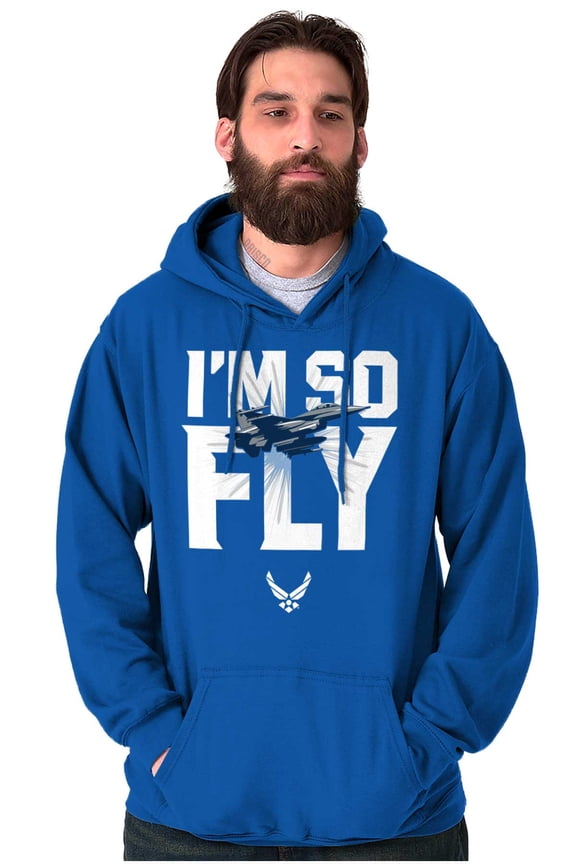US Air Force I'm So Fly Funny USAF Hoodie Sweatshirt Women Men Brisco Brands M