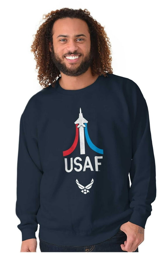 US Air Force Military Aircraft Jet Sweatshirt for Men or Women Brisco Brands L