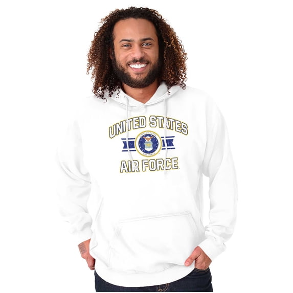 US Air Force Military Crest USAF Unisex Plus Size Hoodie Brisco Brands 2X