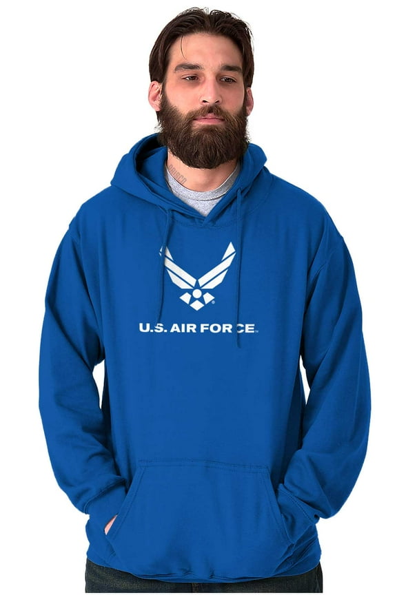 US Air Force Military Wings Emblem Hoodie Sweatshirt Women Men Brisco Brands L