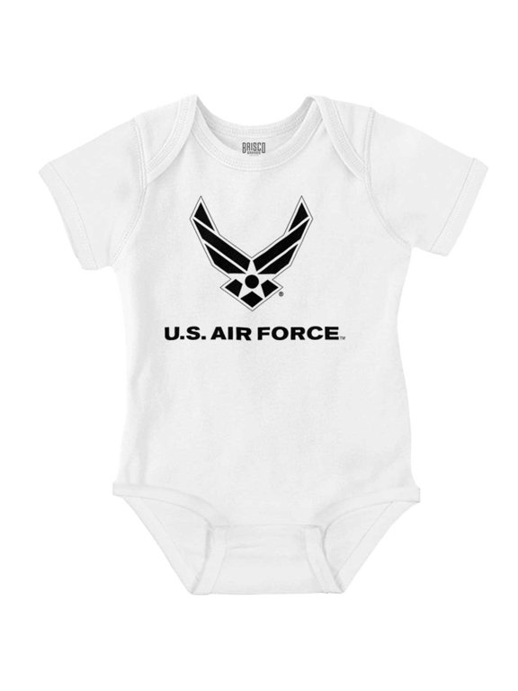 US Air Force Military Wings Symbol Romper Boys or Girls Infant Baby Brisco Brands 18M