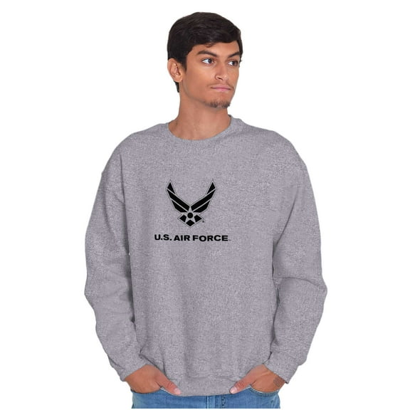 US Air Force Military Wings Symbol Sweatshirt for Men or Women Brisco Brands L
