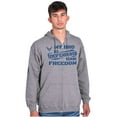 thumbnail image 1 of US Air Force My Bro Defending Freedom Unisex Plus Size Zip Hoodie Brisco Brands 2X, 1 of 5
