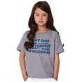 thumbnail image 1 of US Air Force My Dad Defending Freedom Crewneck T Shirts Boy Girl Teen Brisco Brands M, 1 of 6