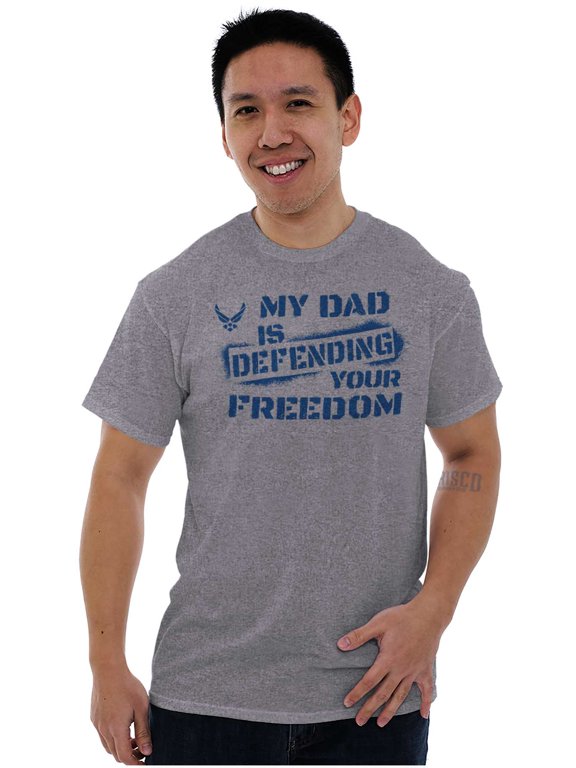 My Dad Defending Freedom Men's Graphic T Shirt Tees Brisco Brands S