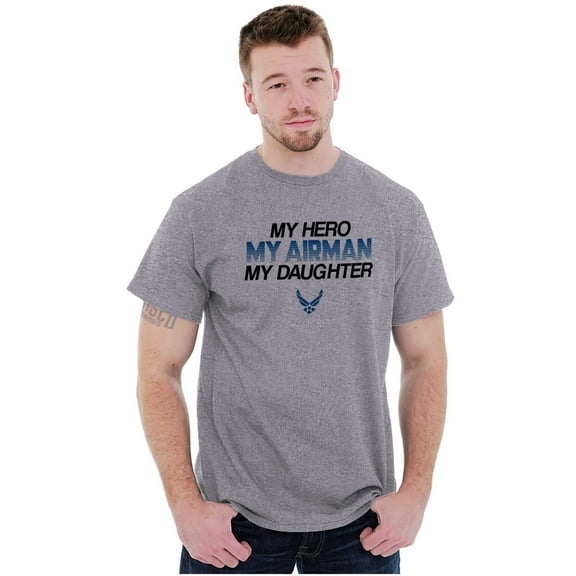 US Air Force My Hero Airman Daughter Unisex Plus Size Graphic Tee Brisco Brands 2X